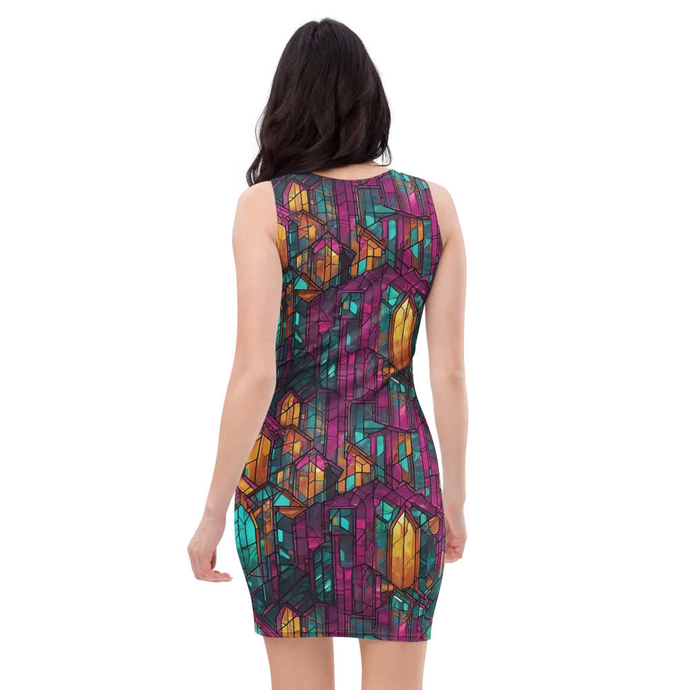 Electric Cloister on Bodycon Dress — Back