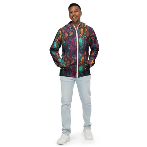 Electric Cloister on a Men's Windbreaker