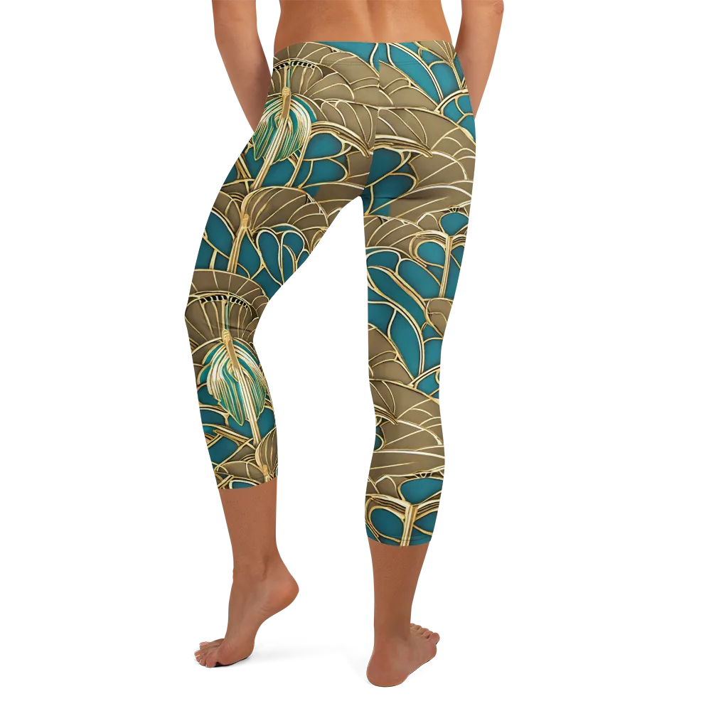 Gilded Art Nouveau on Capri Leggings — Back