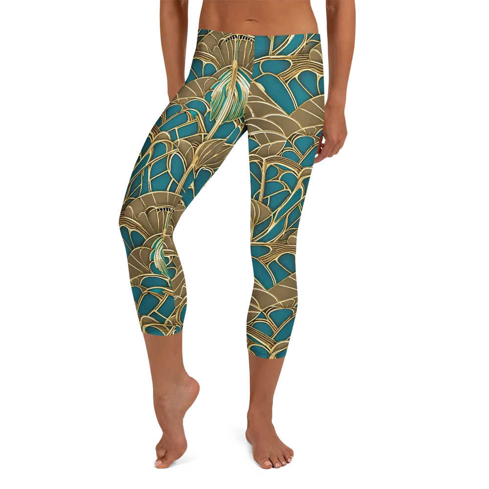 Gilded Art Nouveau on Capri Leggings — Front