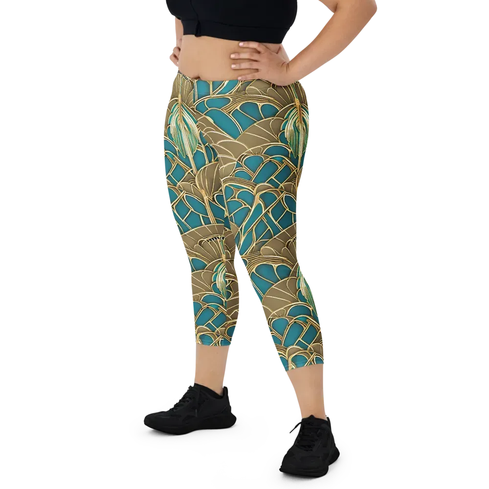 Gilded Art Nouveau on Capri Leggings — Front
