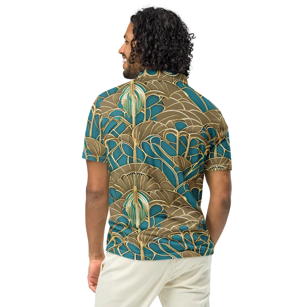 Gilded Art Nouveau on Men's Slim Fit Polo Shirt — Back