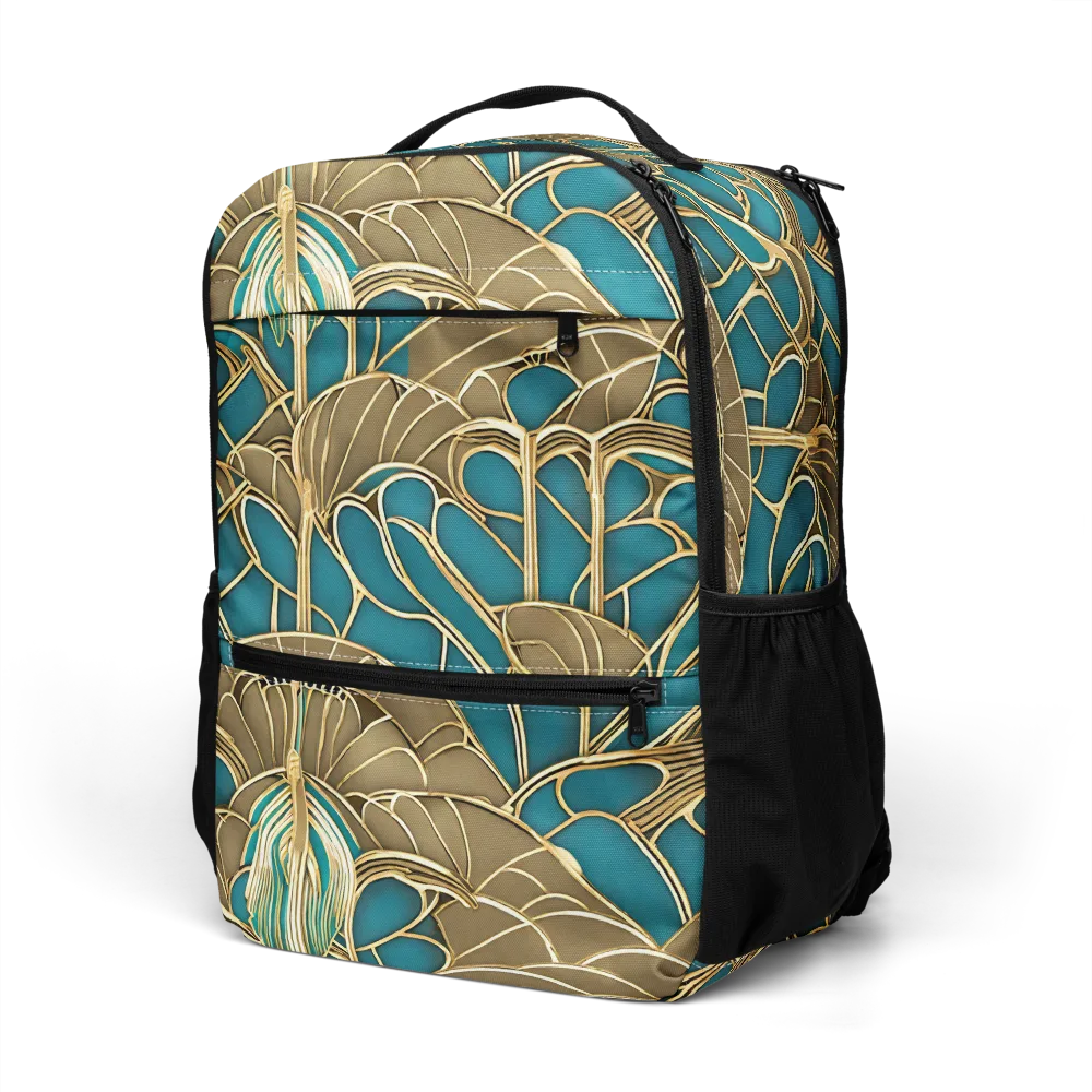 Gilded Art Nouveau on Utility Backpack — Left Front
