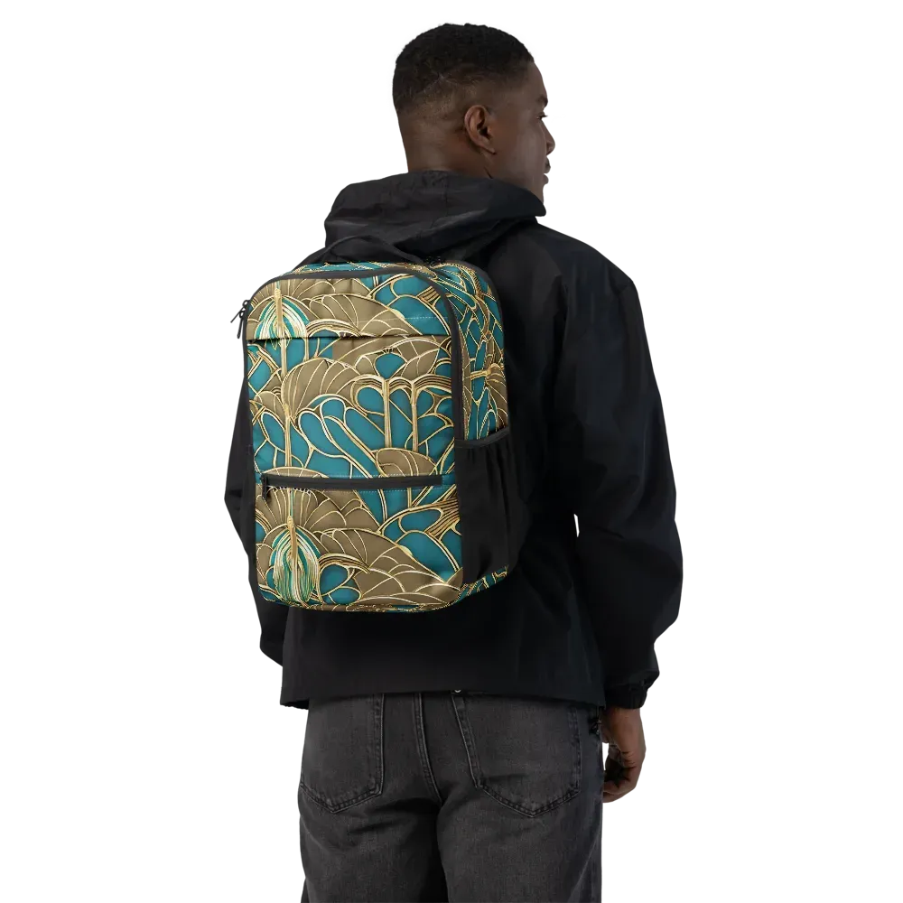Gilded Art Nouveau on Utility Backpack — Back
