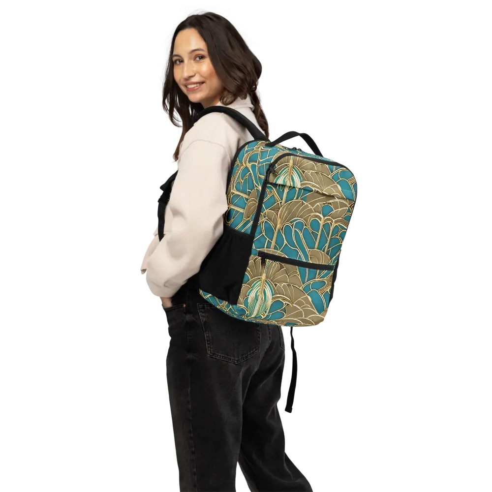 Gilded Art Nouveau on Utility Backpack — Back
