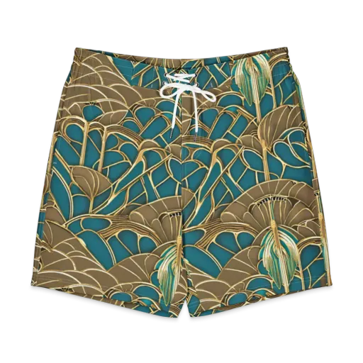 Gilded Art Nouveau on a Men's Board Shorts