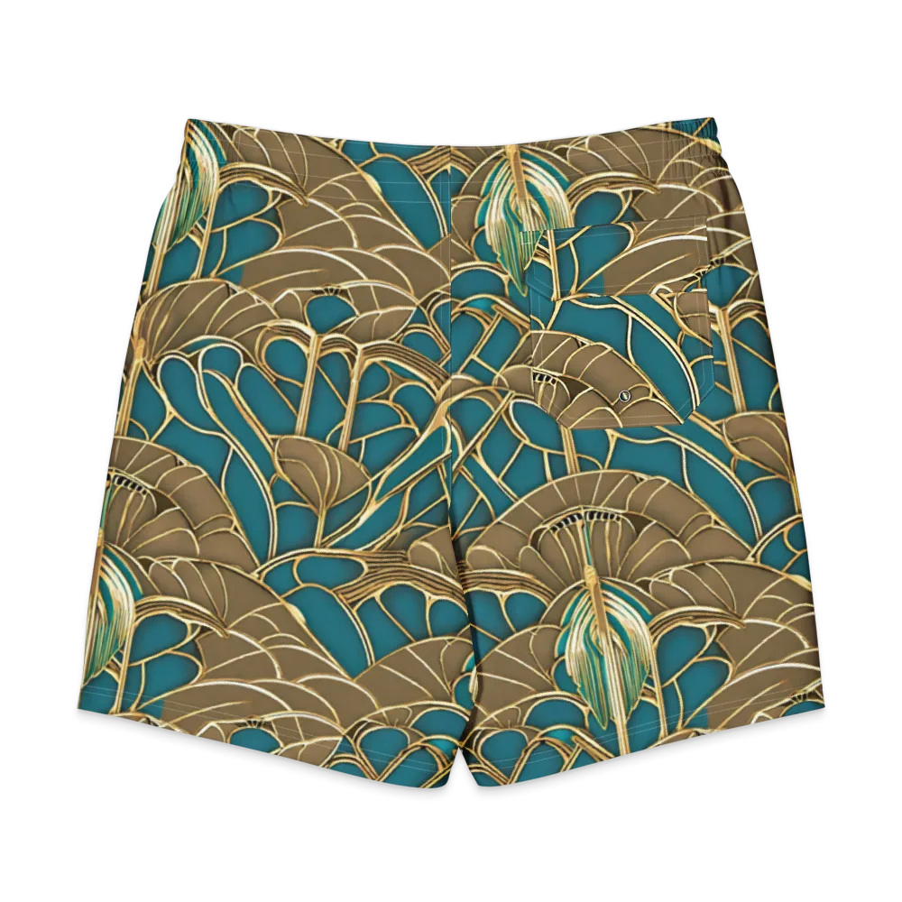 Gilded Art Nouveau on Men's Board Shorts — Back