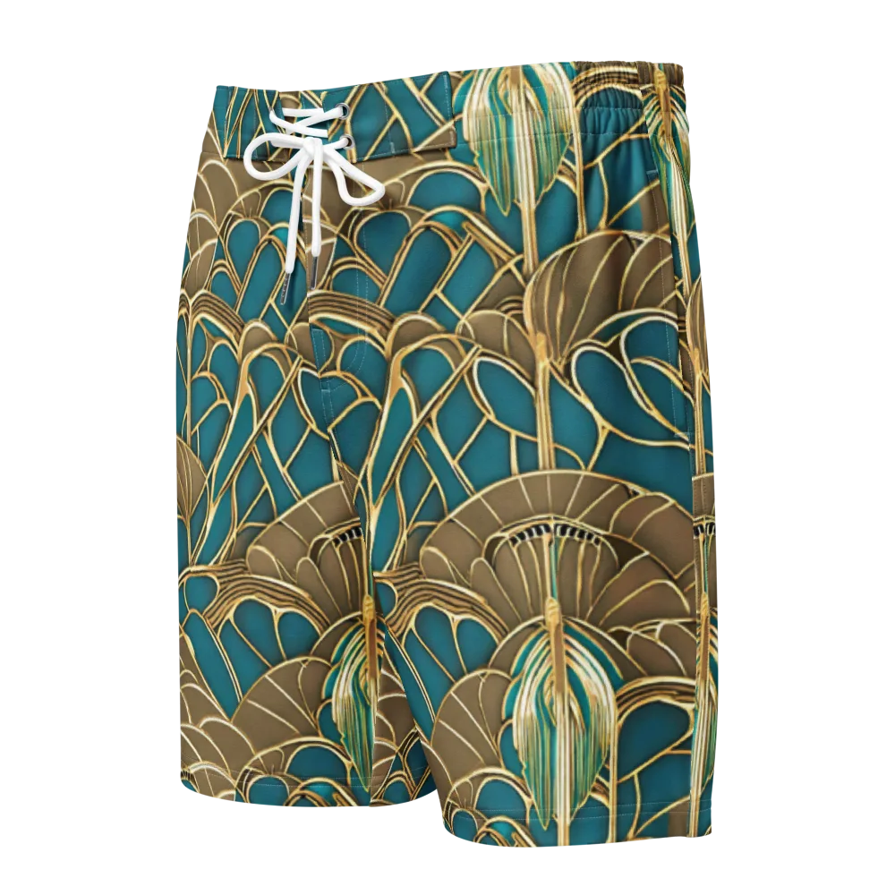 Gilded Art Nouveau on Men's Board Shorts — Front