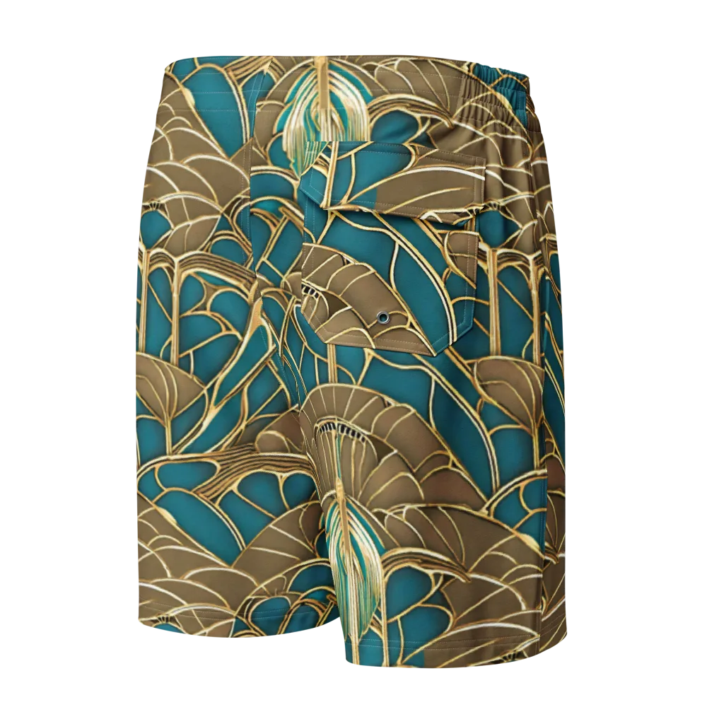 Gilded Art Nouveau on Men's Board Shorts — Back