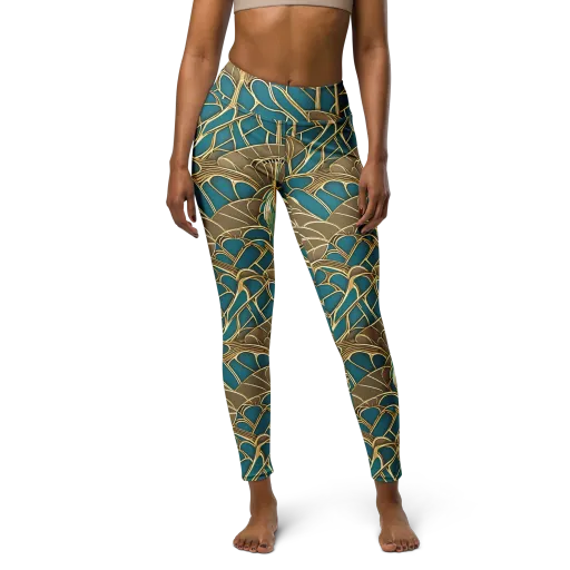 Gilded Art Nouveau on a Yoga Leggings