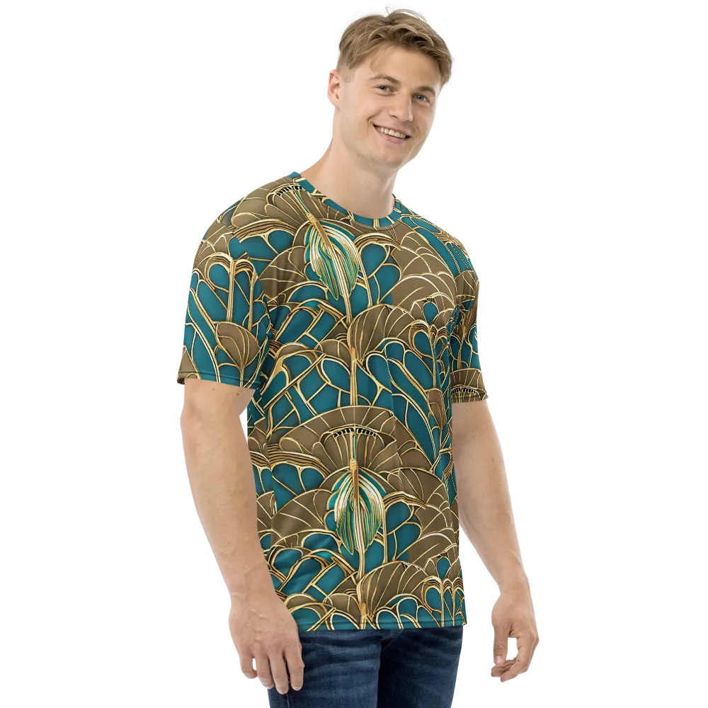 Gilded Art Nouveau on Men's Crew Neck T-Shirt — Right
