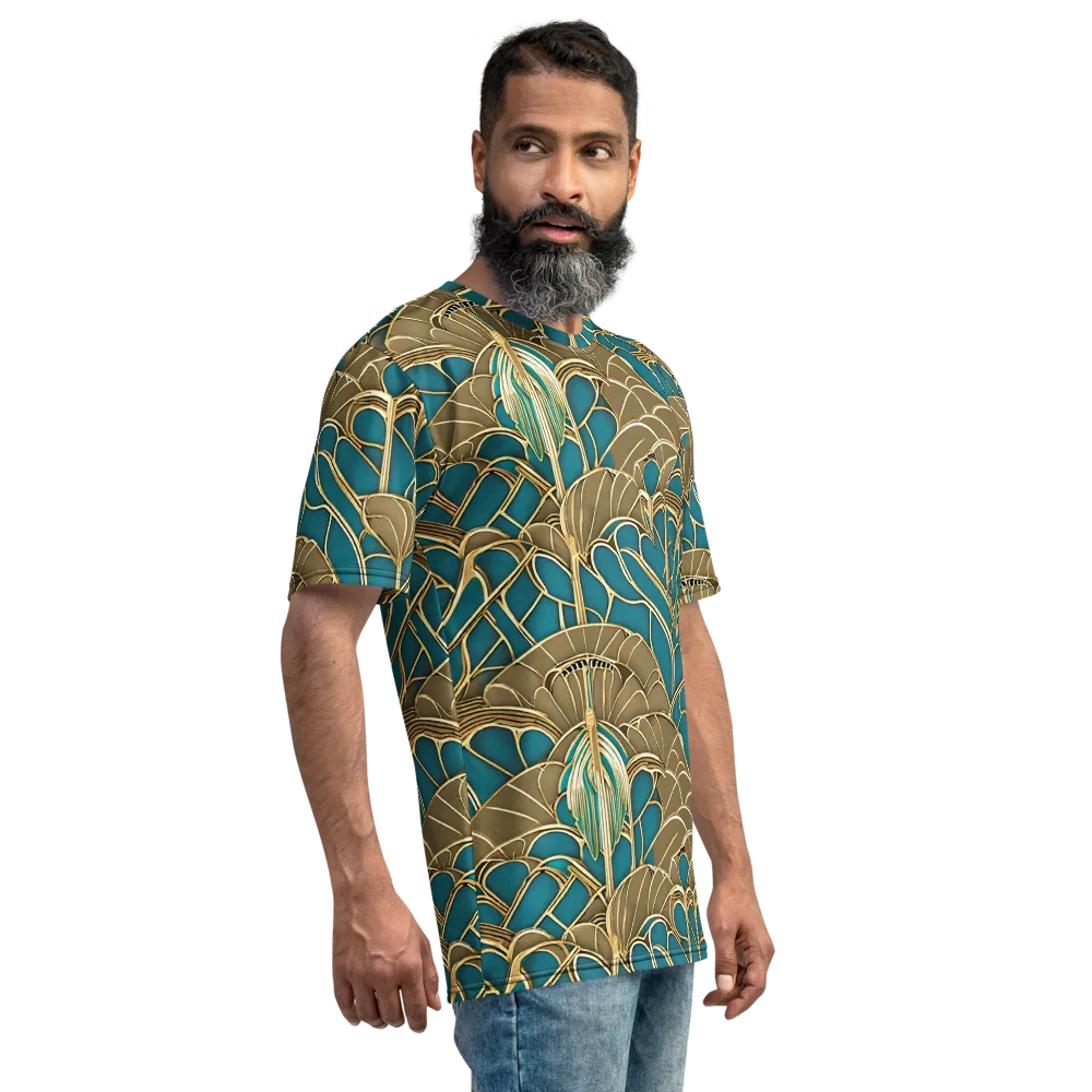 Gilded Art Nouveau on Men's Crew Neck T-Shirt — Right