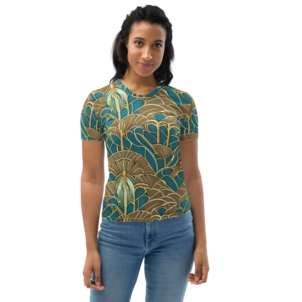Gilded Art Nouveau on Women's Crew Neck T-Shirt — Front