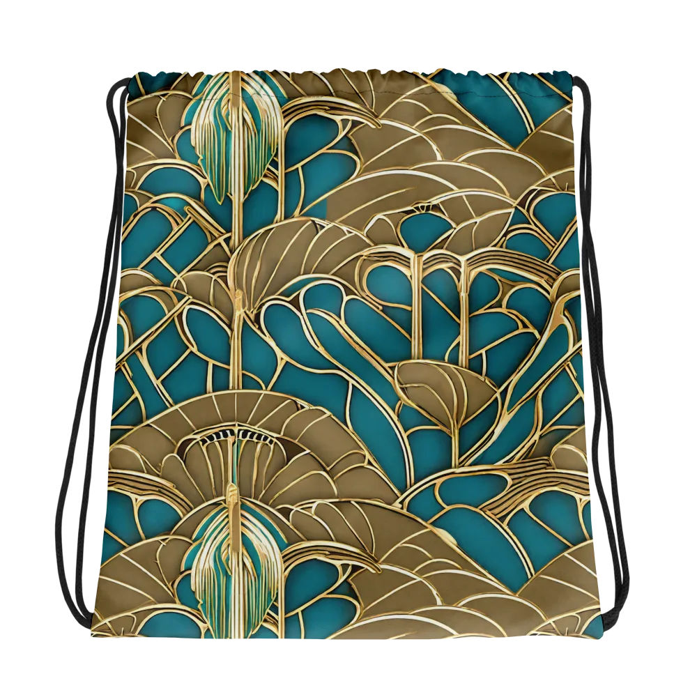 Gilded Art Nouveau on Drawstring Bag — Photo