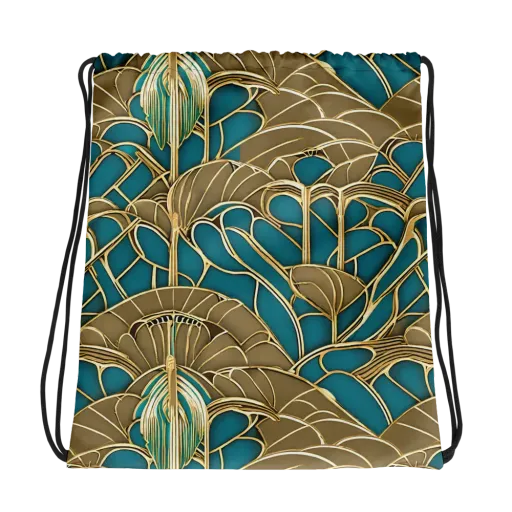 Gilded Art Nouveau on a Drawstring Bag