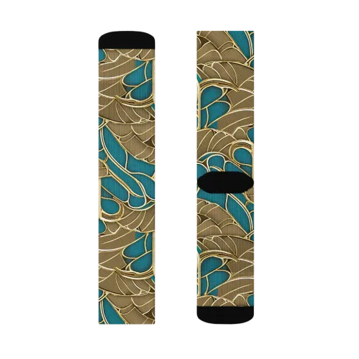 Gilded Art Nouveau on a Socks