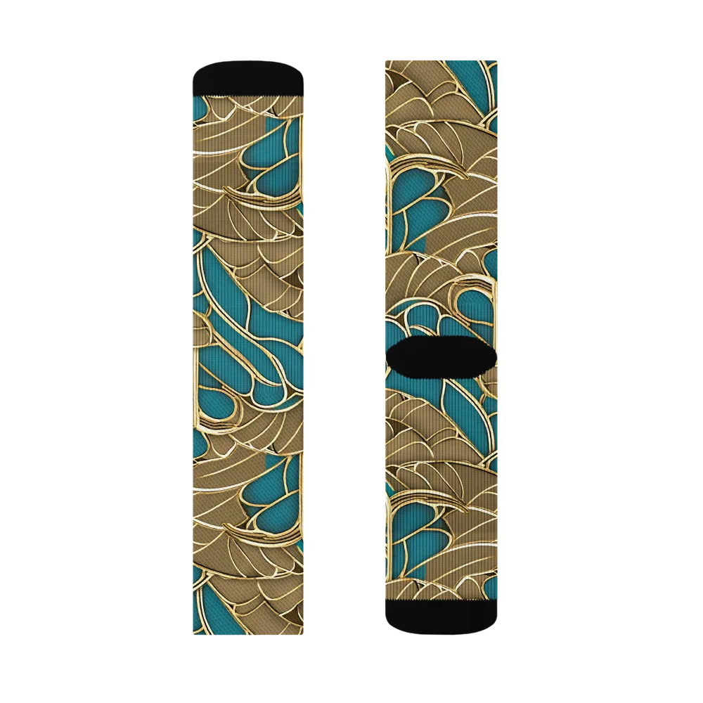 Gilded Art Nouveau on Socks — Right Sock