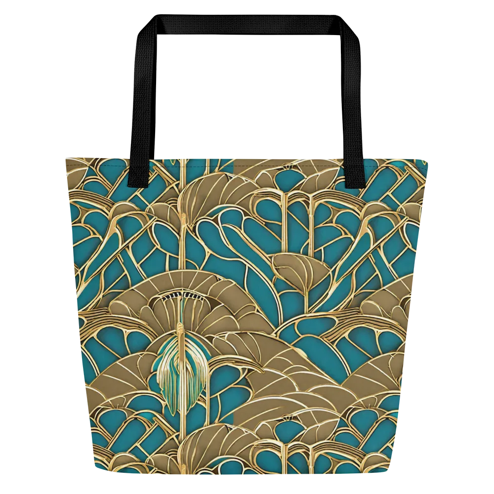 Gilded Art Nouveau on Large Tote Bag W/ Pocket — Front