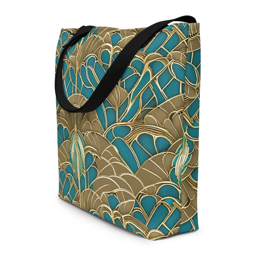Gilded Art Nouveau on Large Tote Bag W/ Pocket — Front