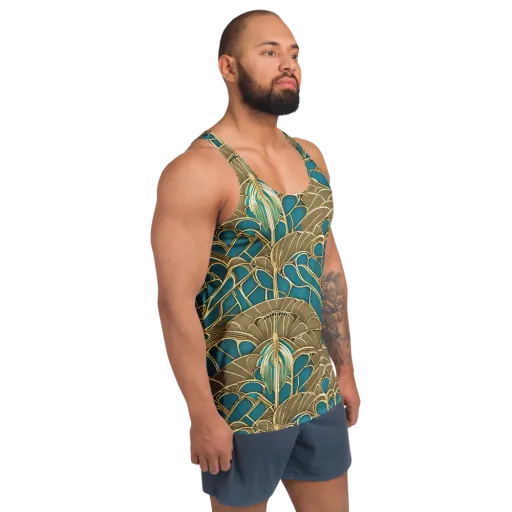 Gilded Art Nouveau on a Men's Tank Top