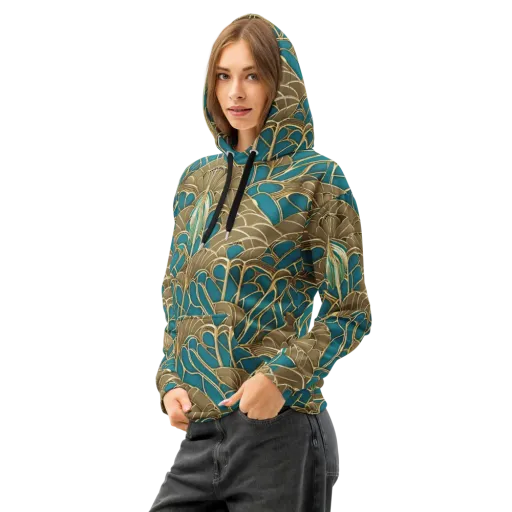 Gilded Art Nouveau on a Cotton Hoodie