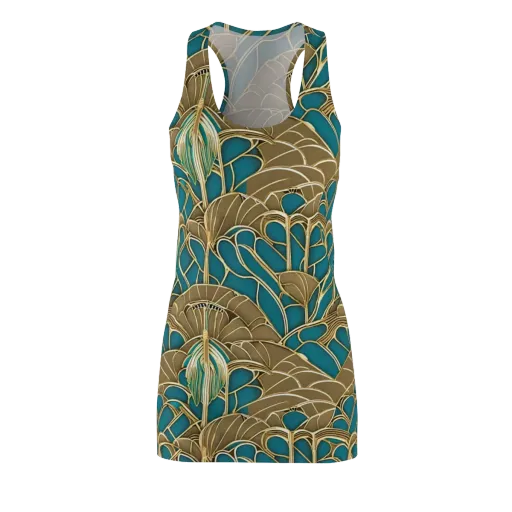Gilded Art Nouveau on a Racerback Dress