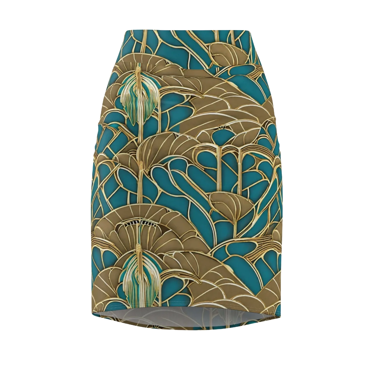 Gilded Art Nouveau on Pencil Skirt — Front