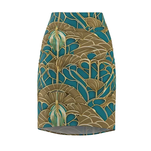 Gilded Art Nouveau on a Pencil Skirt