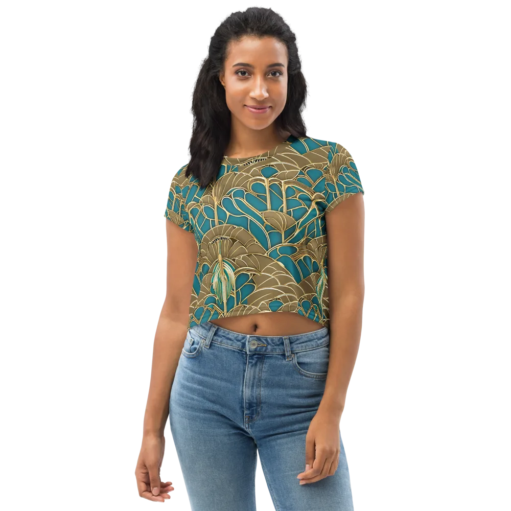 Gilded Art Nouveau on Crop Tee — Front