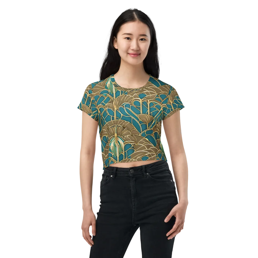 Gilded Art Nouveau on Crop Tee — Front