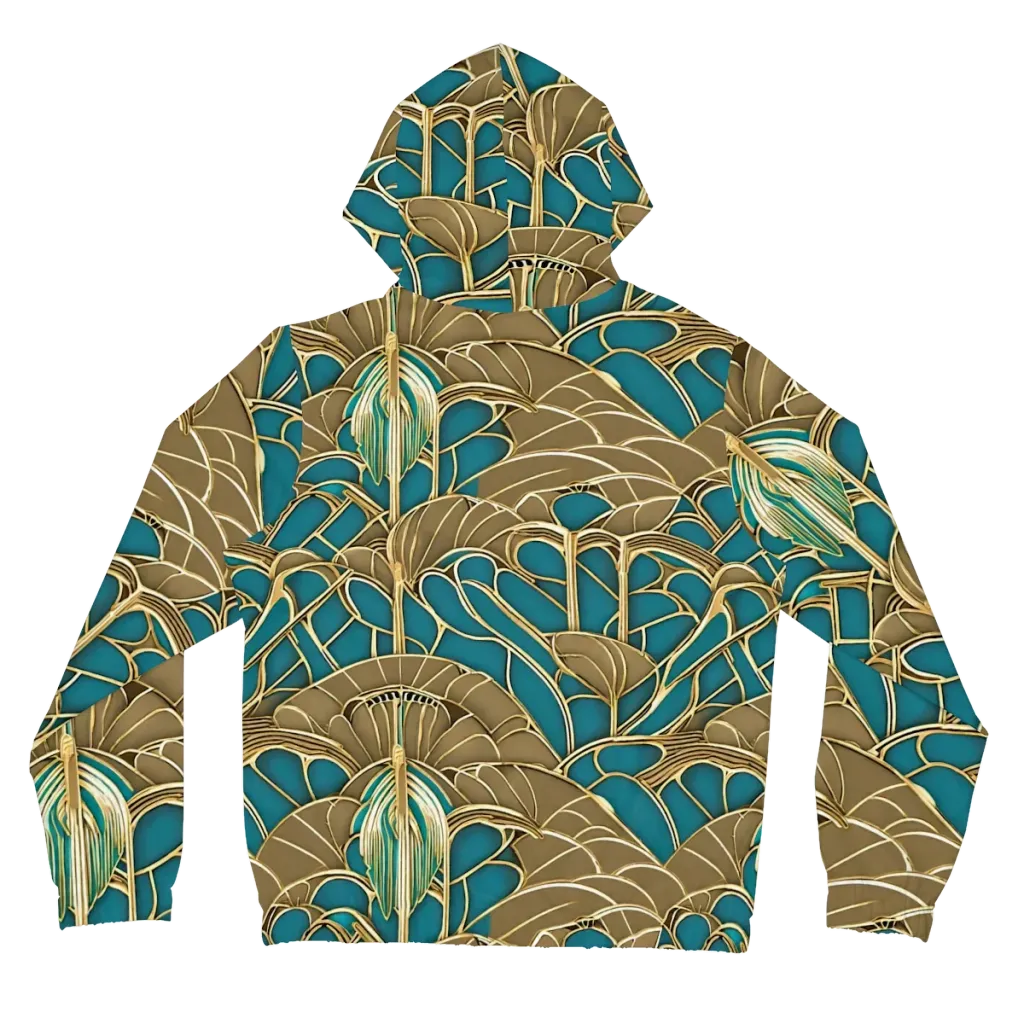 Gilded Art Nouveau on Women's Full-Zip Hoodie — Back