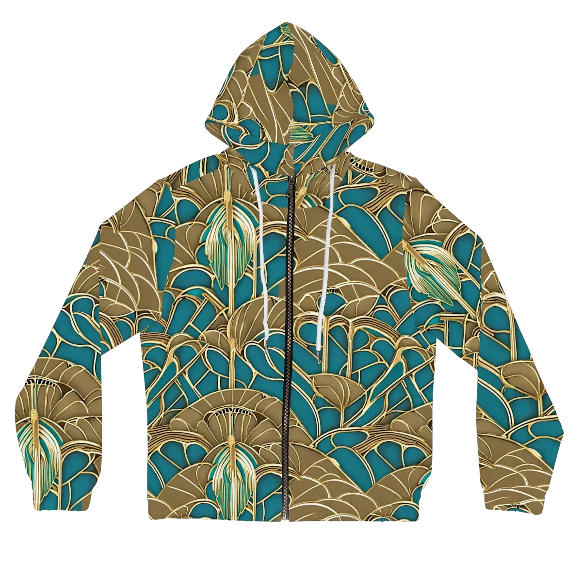 Gilded Art Nouveau on Women's Full-Zip Hoodie — Front