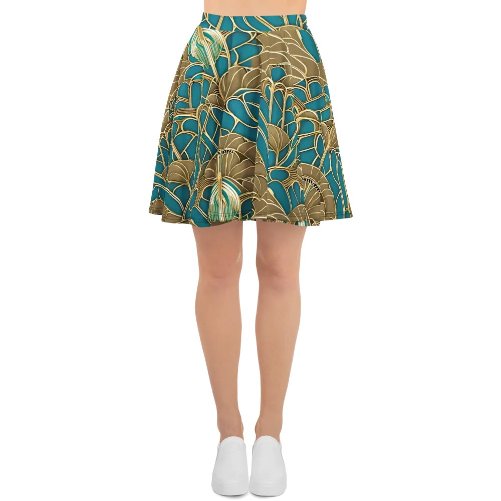 Gilded Art Nouveau on Skater Skirt — Front