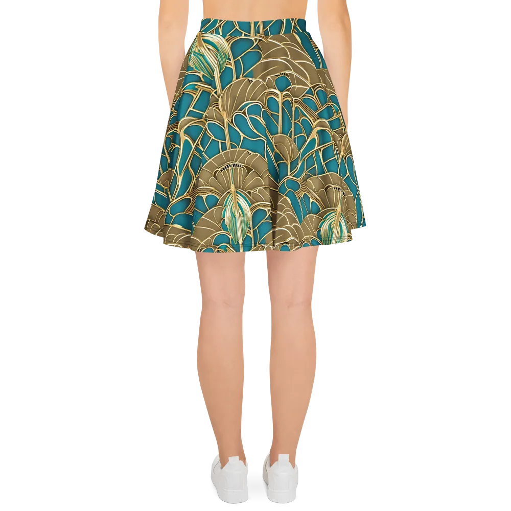 Gilded Art Nouveau on Skater Skirt — Back