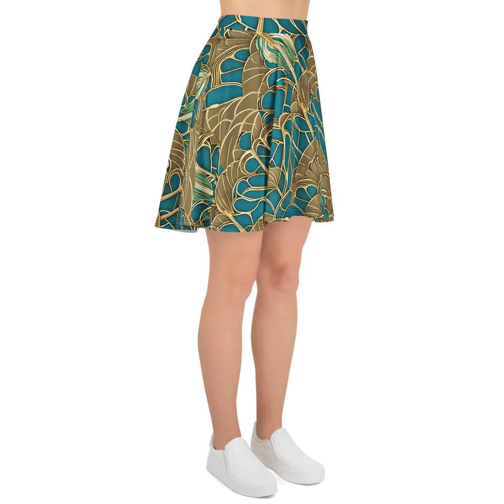 Gilded Art Nouveau on Skater Skirt — Right