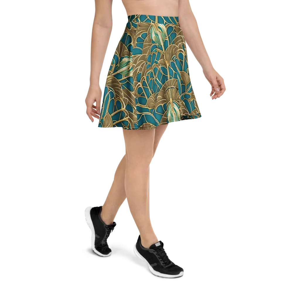 Gilded Art Nouveau on Skater Skirt — Right