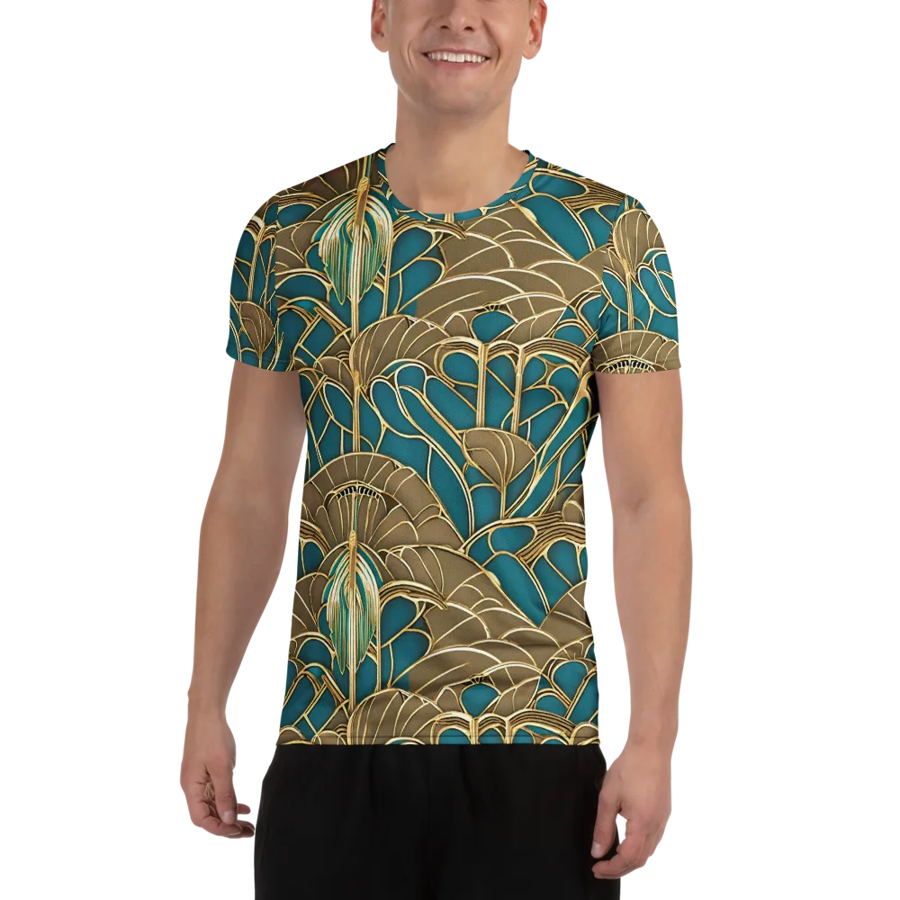 Gilded Art Nouveau on Men's Athletic T-Shirt — Front