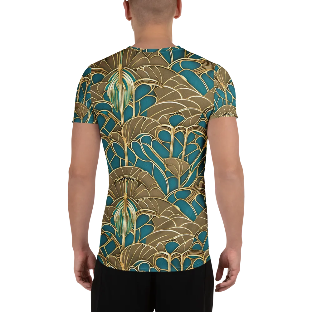 Gilded Art Nouveau on Men's Athletic T-Shirt — Back