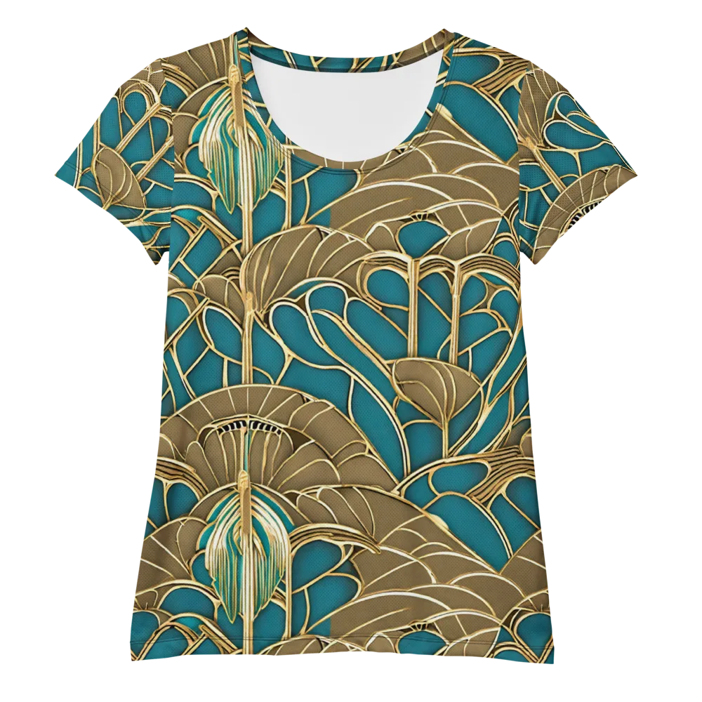 Gilded Art Nouveau on Women's Athletic T-Shirt — Front