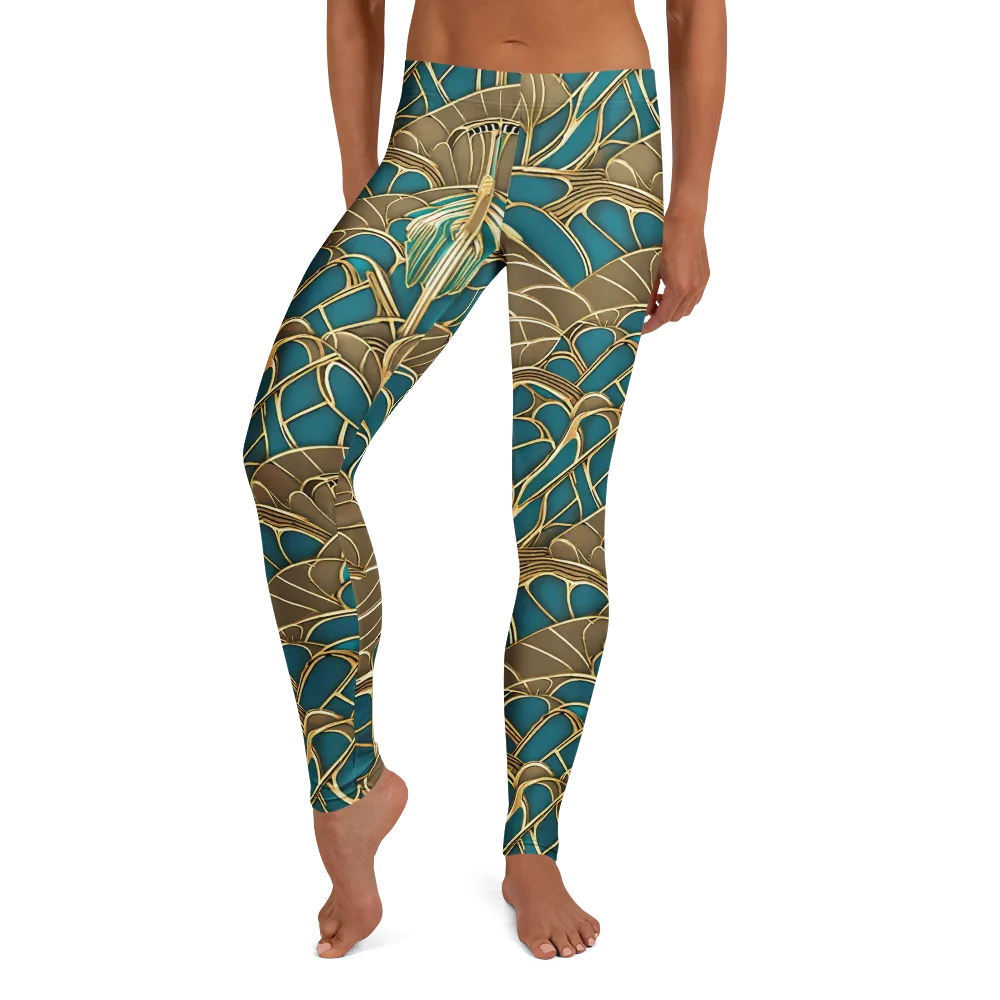 Gilded Art Nouveau on Leggings — Front