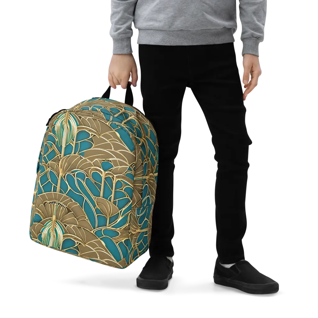 Gilded Art Nouveau on Minimalist Backpack — Zoomed-in