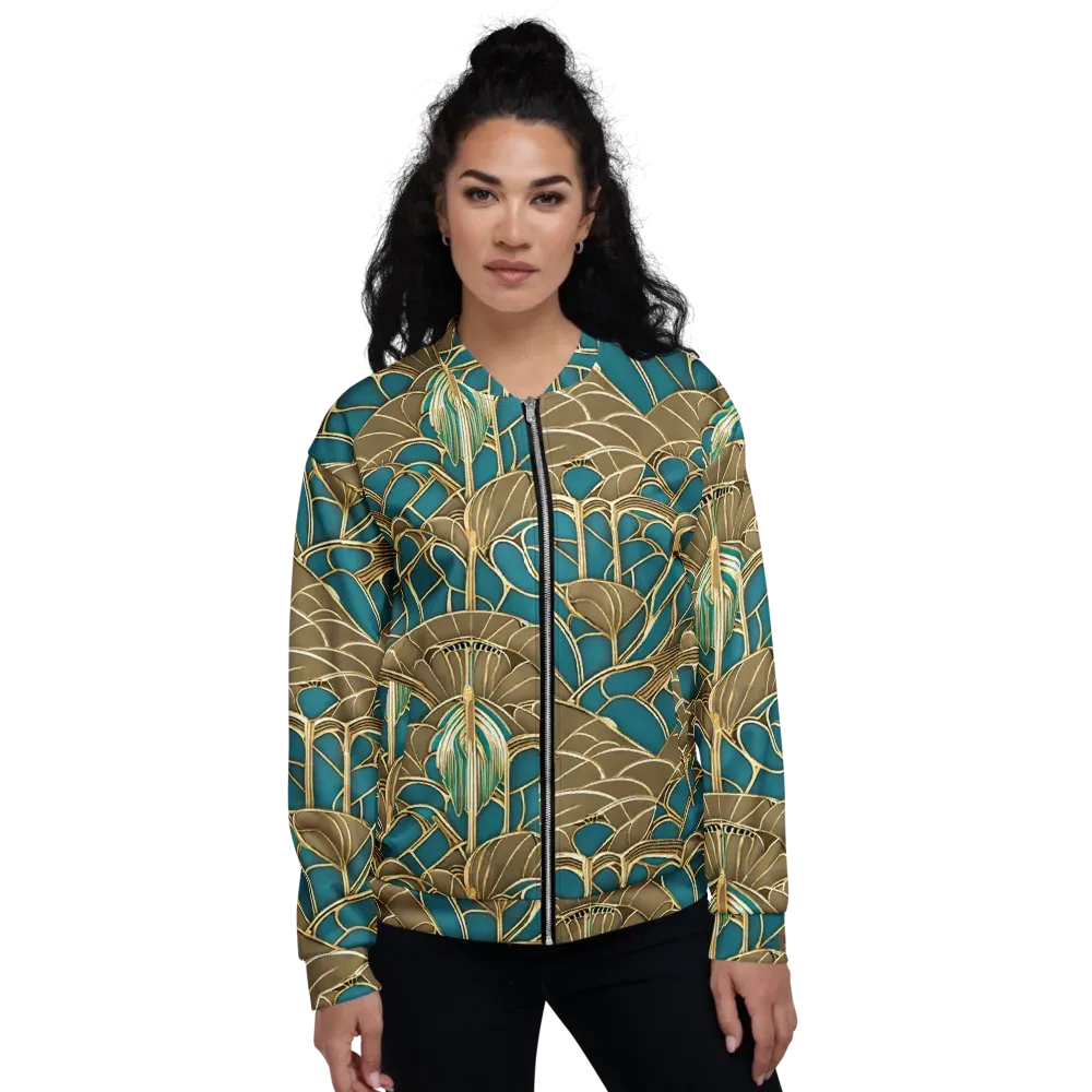 Gilded Art Nouveau on Bomber Jacket — Front