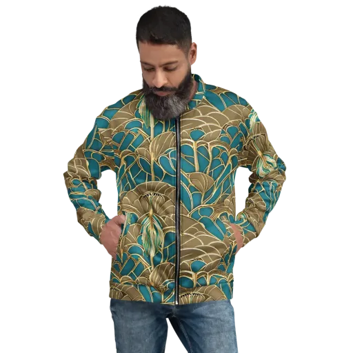 Gilded Art Nouveau on a Bomber Jacket