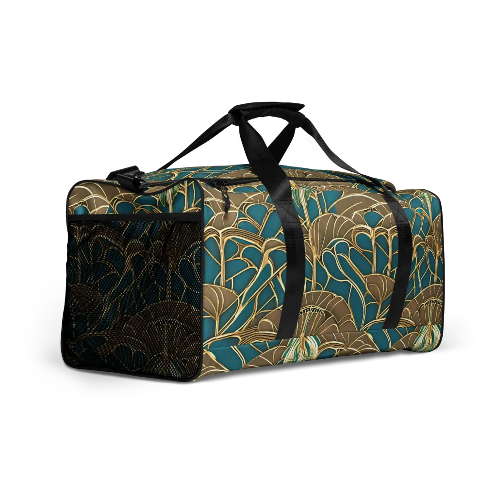 Gilded Art Nouveau on Duffle Bag — Right Front