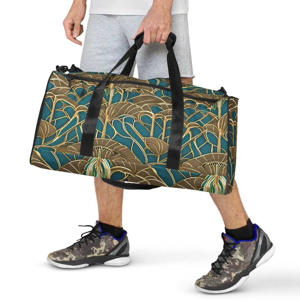 Gilded Art Nouveau on Duffle Bag — Front