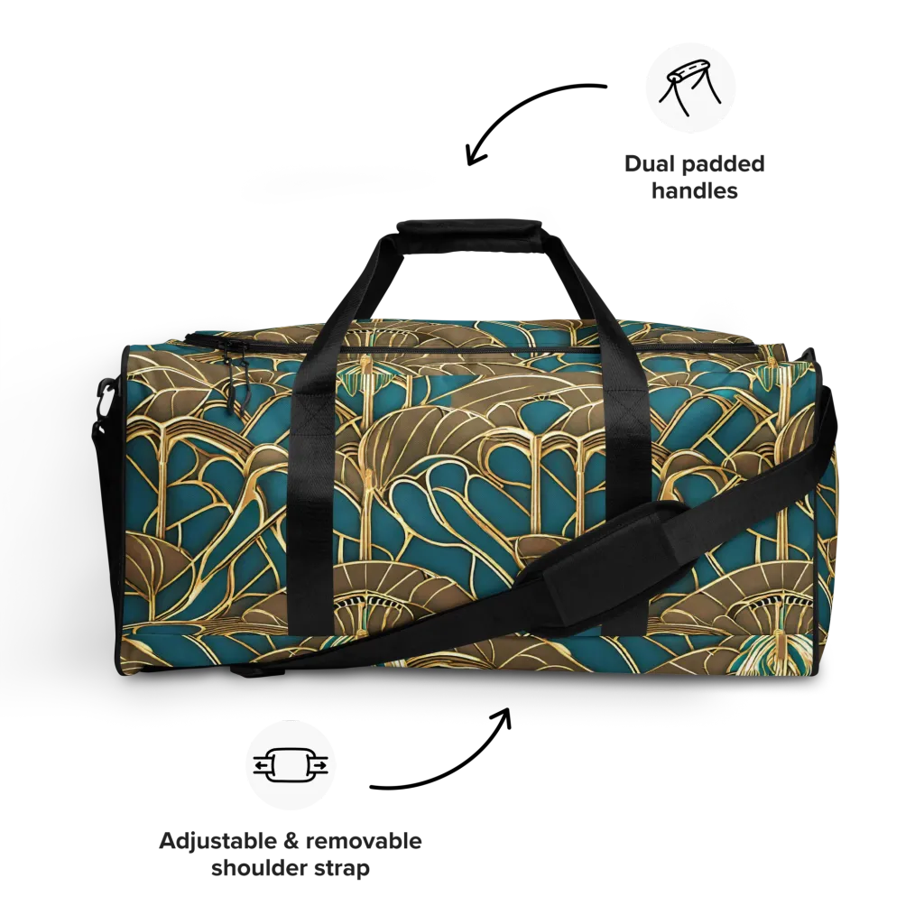 Gilded Art Nouveau on Duffle Bag — Front