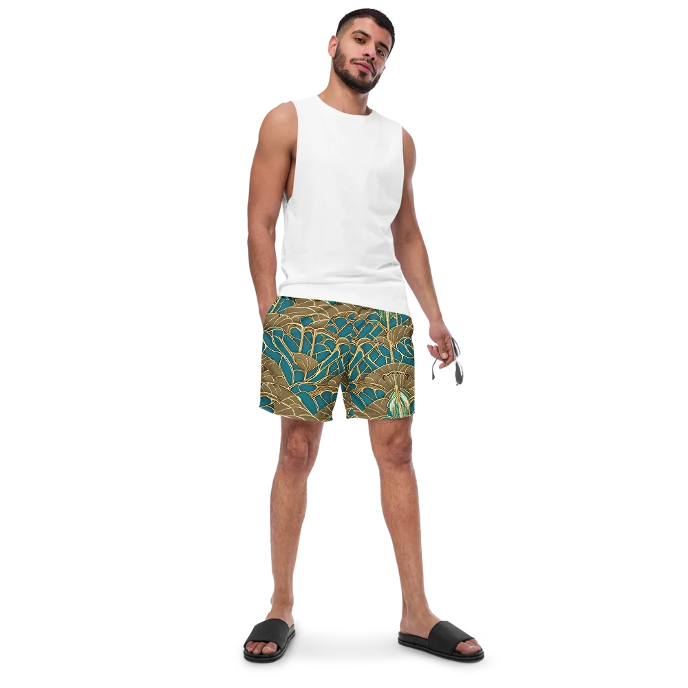 Gilded Art Nouveau on Swim Trunks — Front