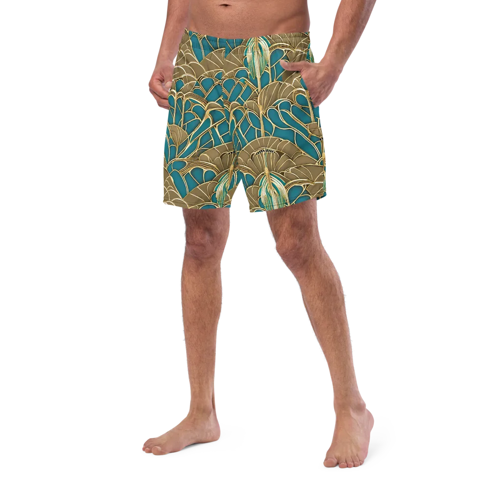 Gilded Art Nouveau on Swim Trunks — Left Front