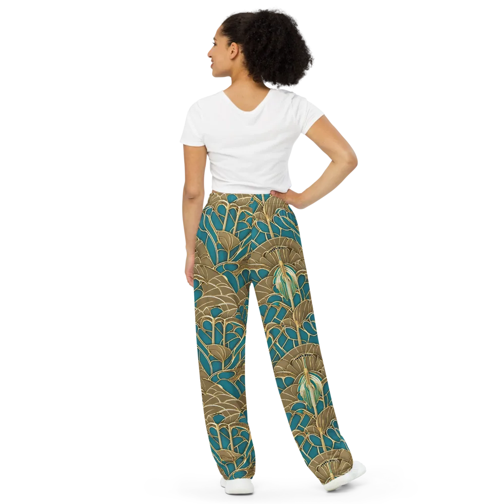 Gilded Art Nouveau on Wide-Leg Pants — Back