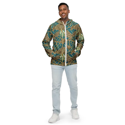 Gilded Art Nouveau on a Men's Windbreaker